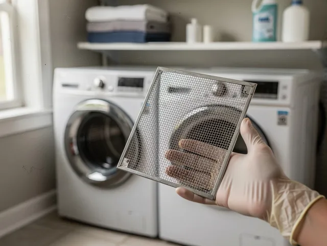 Storrs Dryer Vent Cleaning specialist performing detailed lint trap cleaning service in Storrs