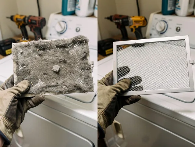 Professional lint trap cleaning by Storrs Dryer Vent Cleaning in Storrs
