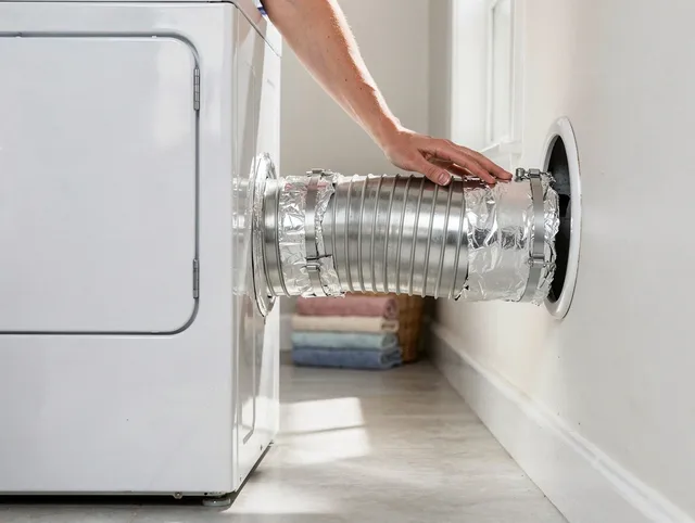 Professional dryer vent hose installation by Storrs Dryer Vent Cleaning in Storrs